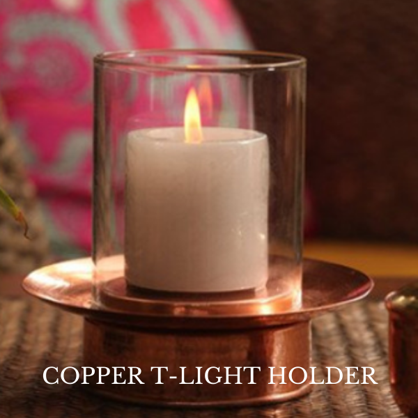 Copper T- Light Holder